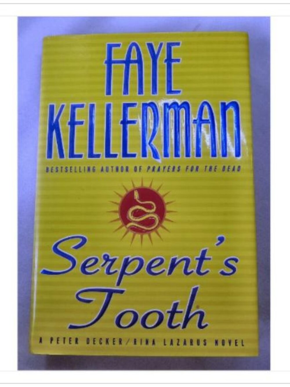 Serpent's Tooth Faye Kellerman 1997 First Edition Hardcover Book Vintage Novel